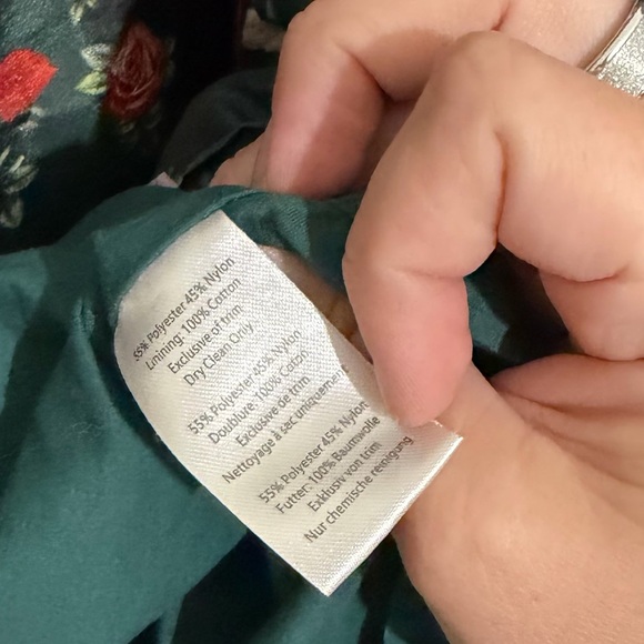 Rachel Antonoff x Nuuly Garden Party Green Floral Mini Dress SIZE 16 - Picture 6 of 8